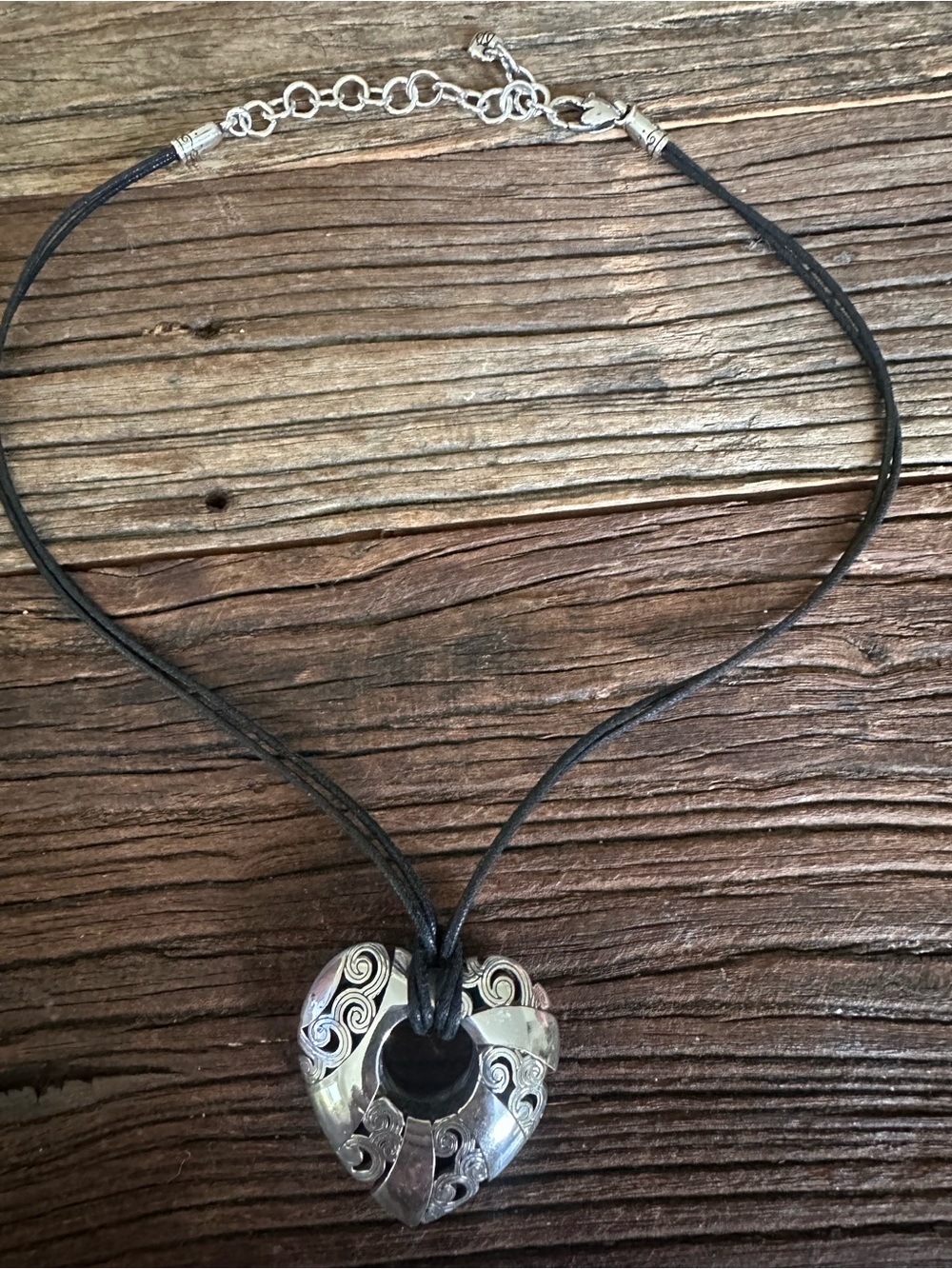 Brighton ❤️ Kismet Puffy Heart Filagree Necklace-Retired